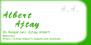 albert ajtay business card